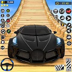 Скачать взлом GT Car Stunt Race: Mega Ramps (Джи Ти Кар Стант Рейс)  [МОД Menu] - последняя версия apk на Андроид