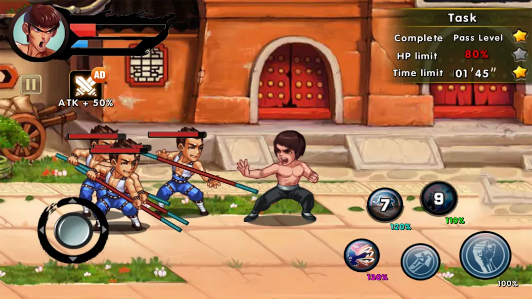 Kung Fu Attack: Final Fight (Кунгфу Атака)  [МОД Unlimited Money] Screenshot 2