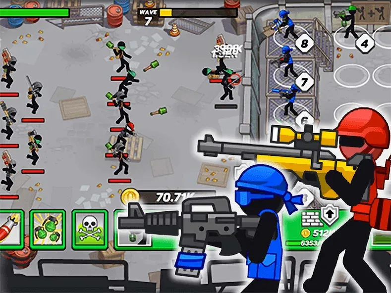 Stickman Defenders: Stick War  [МОД Unlocked] Screenshot 1