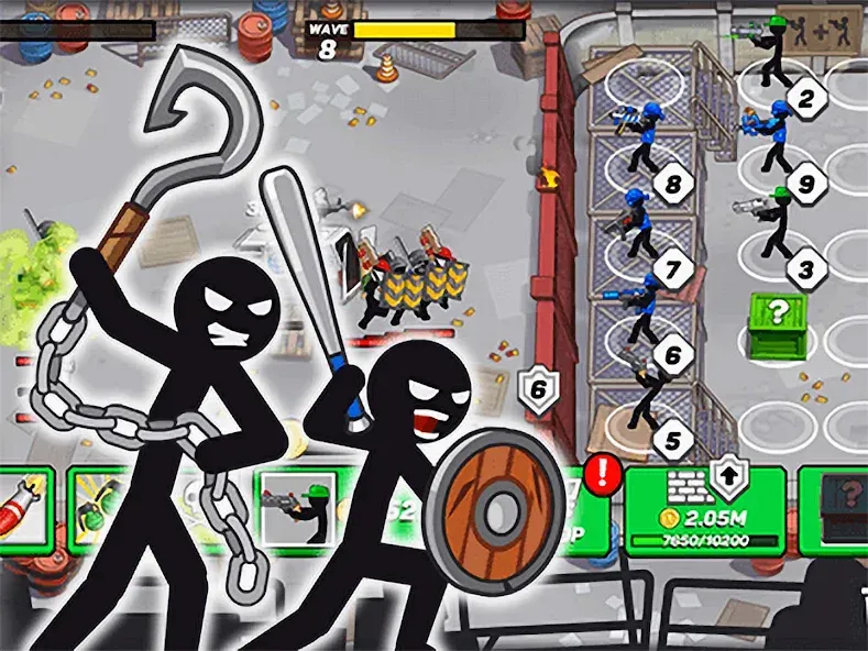Stickman Defenders: Stick War  [МОД Unlocked] Screenshot 3