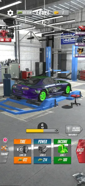 Dyno 2 Race - Car Tuning (Дино 2 Гонка)  [МОД Меню] Screenshot 2