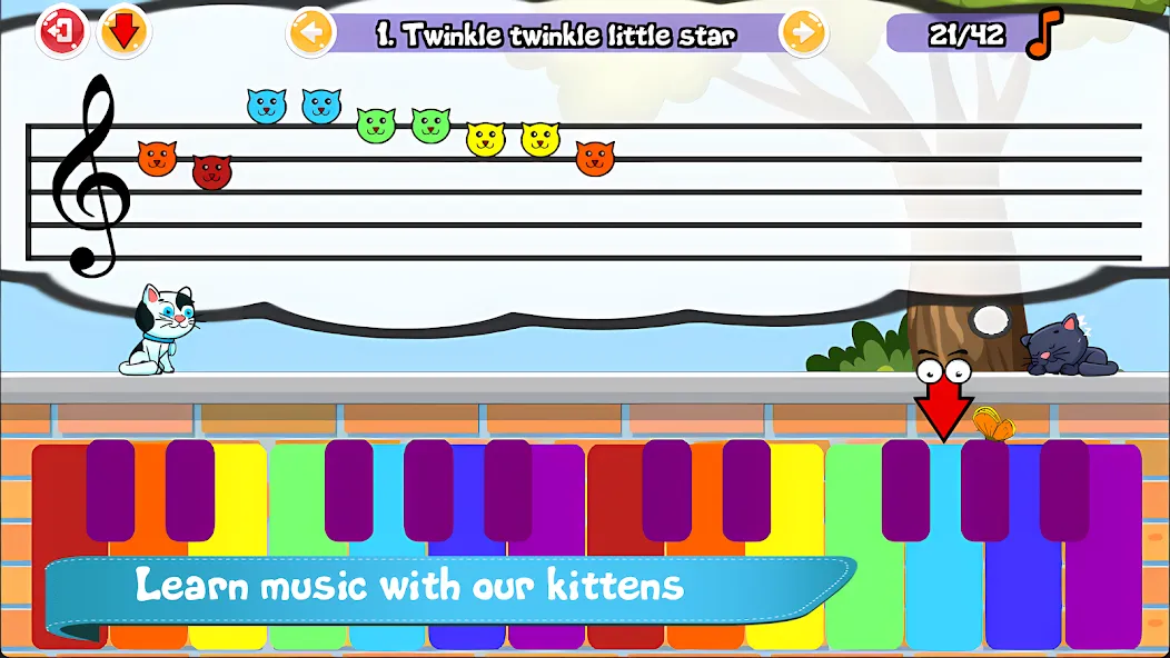 Cat Piano Meow - Sounds & Game  [МОД Бесконечные деньги] Screenshot 1