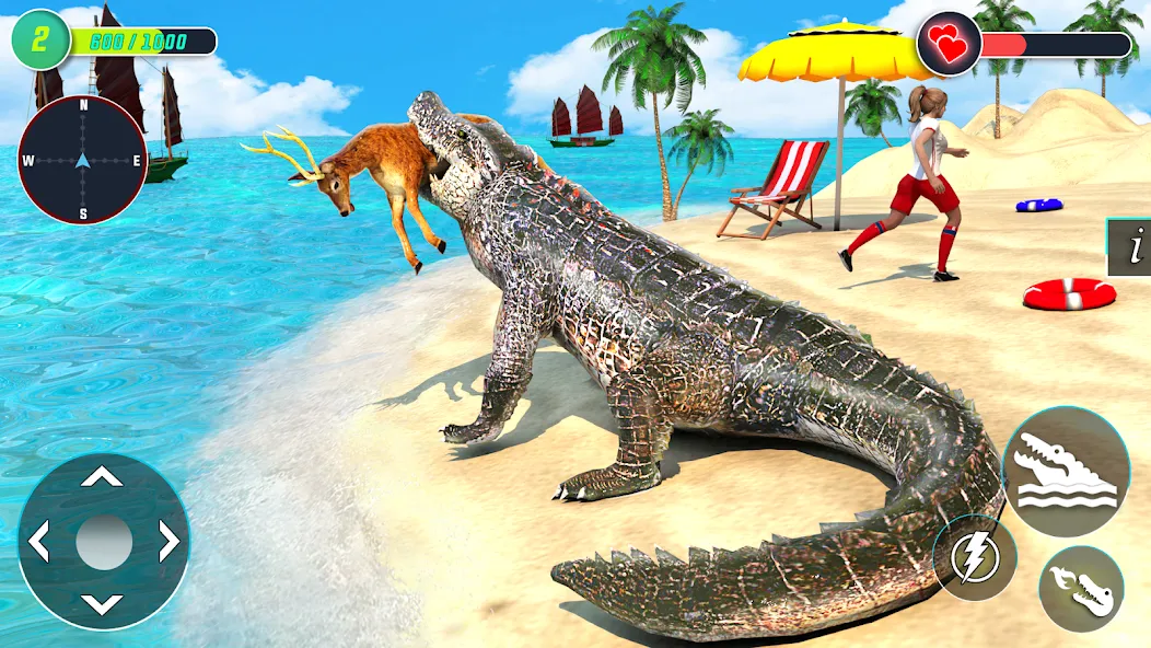 Crocodile Games: Animal Games  [МОД Бесконечные монеты] Screenshot 1