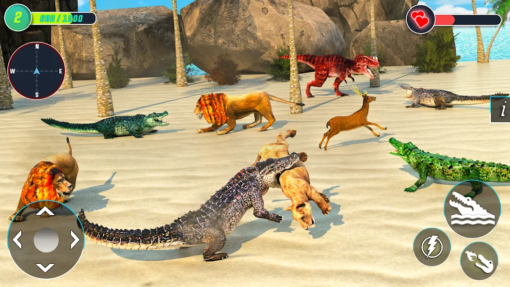 Crocodile Games: Animal Games  [МОД Бесконечные монеты] Screenshot 3