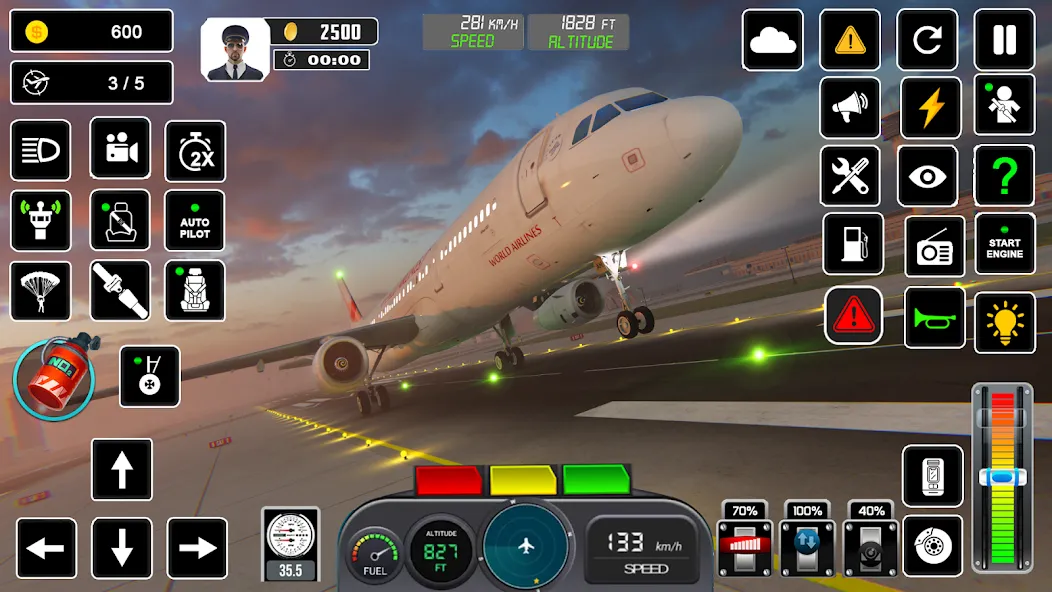 Pilot Flight Simulator Games  [МОД Бесконечные деньги] Screenshot 1