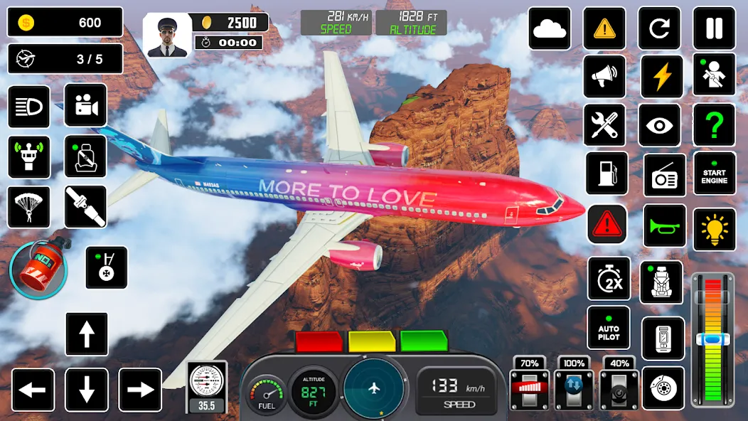 Pilot Flight Simulator Games  [МОД Бесконечные деньги] Screenshot 4