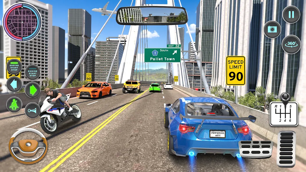 Modern Car Driving School Game  [МОД Все открыто] Screenshot 5