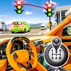 Скачать взломанную Modern Car Driving School Game  [МОД Все открыто] - последняя версия apk на Андроид