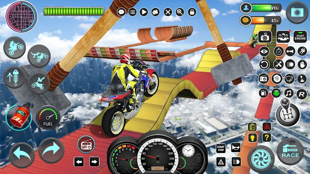 Mega Ramp Bike Stunts Games 3D  [МОД Все открыто] Screenshot 4