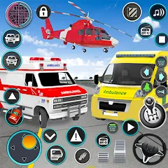 Скачать взлом Heli Ambulance Simulator Game  [МОД Unlocked] - полная версия apk на Андроид