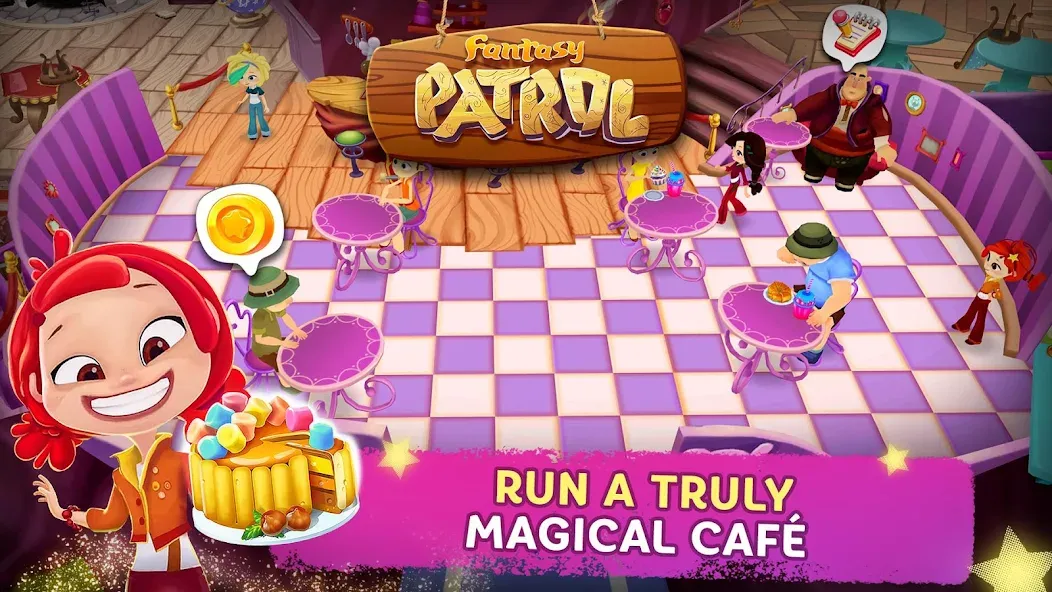 Fantasy Patrol: Cafe  [МОД Бесконечные монеты] Screenshot 1