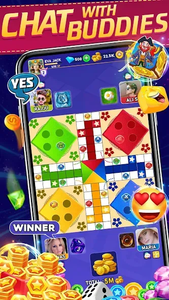 Online Ludo Game Multiplayer (Лудо Мастер Лудо Дайс Кинг)  [МОД Unlimited Money] Screenshot 2