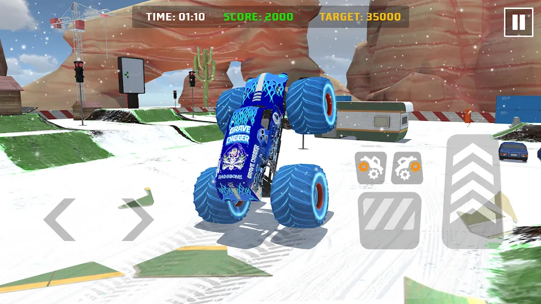 Car Games: Monster Truck Stunt (Монстртрак стант)  [МОД Бесконечные деньги] Screenshot 1