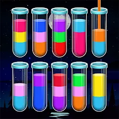 Взломанная Water Sort Color Sorting games (Вотер Сорт Колор Сортинг гейм)  [МОД Бесконечные деньги] - последняя версия apk на Андроид