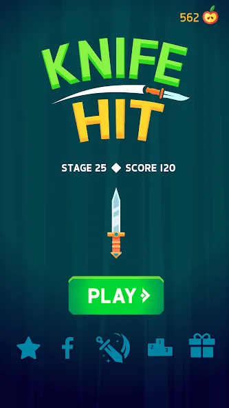 Knife Hit (На русский язык   переводится как Удар ножом)  [МОД Mega Pack] Screenshot 4