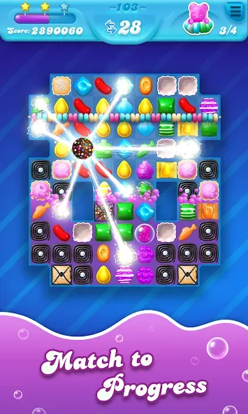 Candy Crush Soda Saga (Кенди Краш Сода Сага)  [МОД Unlocked] Screenshot 2