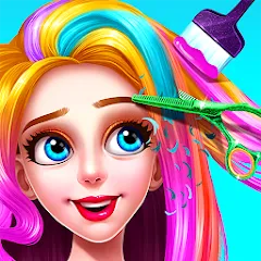 Взломанная Girls Hair Salon  [МОД Много денег] - полная версия apk на Андроид