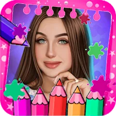 Взлом Lady Diana Coloring Game (Леди Диана Колоринг Гейм)  [МОД Много монет] - полная версия apk на Андроид