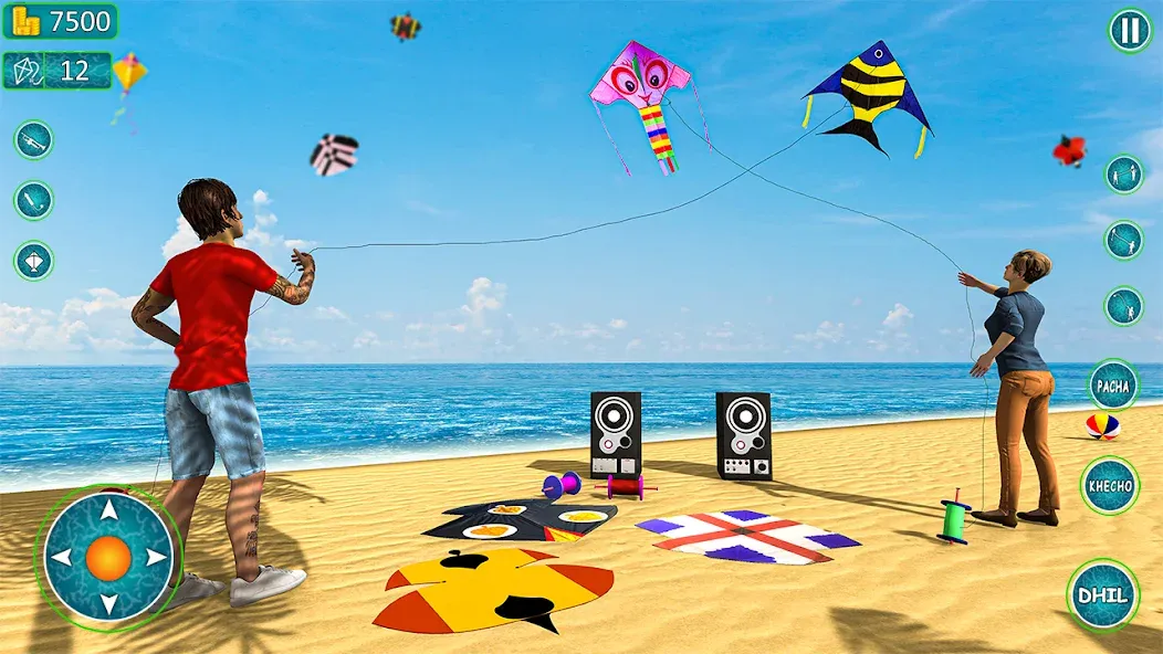 Kite Basant: Kite Flying Games  [МОД Бесконечные деньги] Screenshot 3