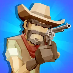 Скачать взломанную Western Cowboy: Shooting Game (Вестерн Каубой)  [МОД Unlimited Money] - полная версия apk на Андроид