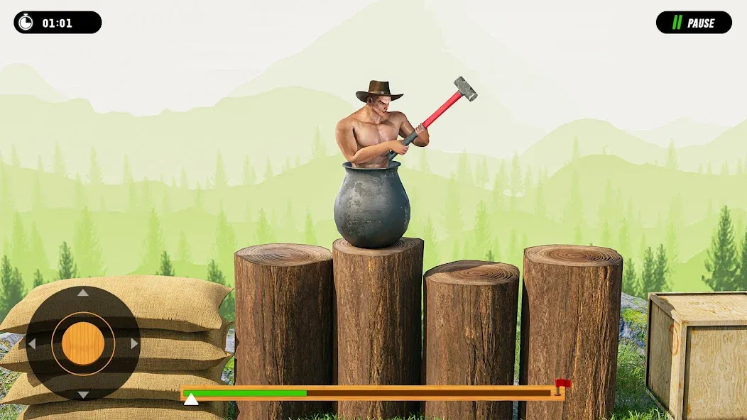 Hammer Climber Man: Pot Man 3D  [МОД Бесконечные деньги] Screenshot 3