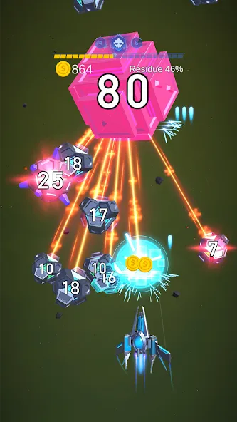 Dust Settle 3D - Galaxy Attack (Даст Сеттл 3Д)  [МОД Unlocked] Screenshot 3