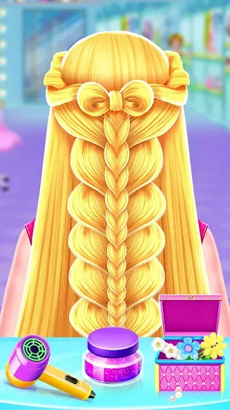 Braided Hair Salon Girls Games  [МОД Меню] Screenshot 1