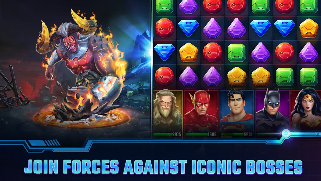 DC Heroes & Villains: Match 3  [МОД Меню] Screenshot 4