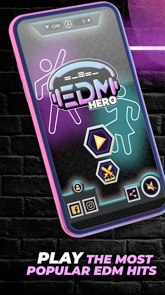 Guitar Hero Game: EDM Music (ЭДМ)  [МОД Unlimited Money] Screenshot 1