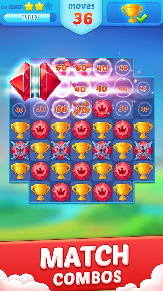 Jewel Crush™ - Match 3 Legend  [МОД Menu] Screenshot 2