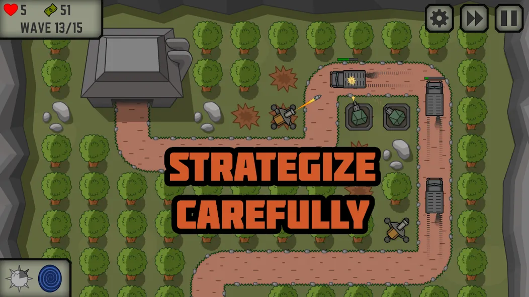 Tactical War: Tower Defense  [МОД Mega Pack] Screenshot 1