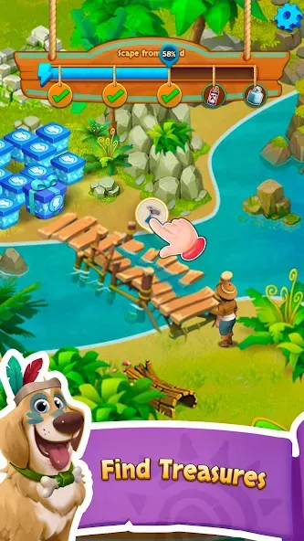 Island Adventure Jungle  Blast (Марбл Пазл)  [МОД Бесконечные монеты] Screenshot 3