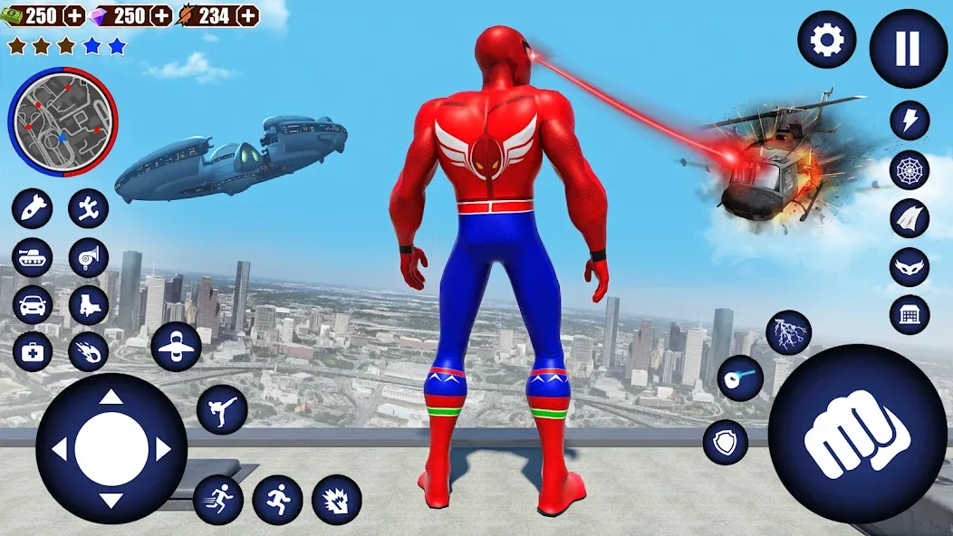 Flying Superhero Robot Games (Флайинг Супергерой Робот Игры)  [МОД Mega Pack] Screenshot 3