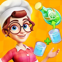 Скачать взломанную Merge Cooking:Theme Restaurant  [МОД Unlimited Money] - стабильная версия apk на Андроид