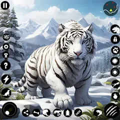 Скачать взлом Arctic White Tiger Family Sim  [МОД Бесконечные деньги] - последняя версия apk на Андроид