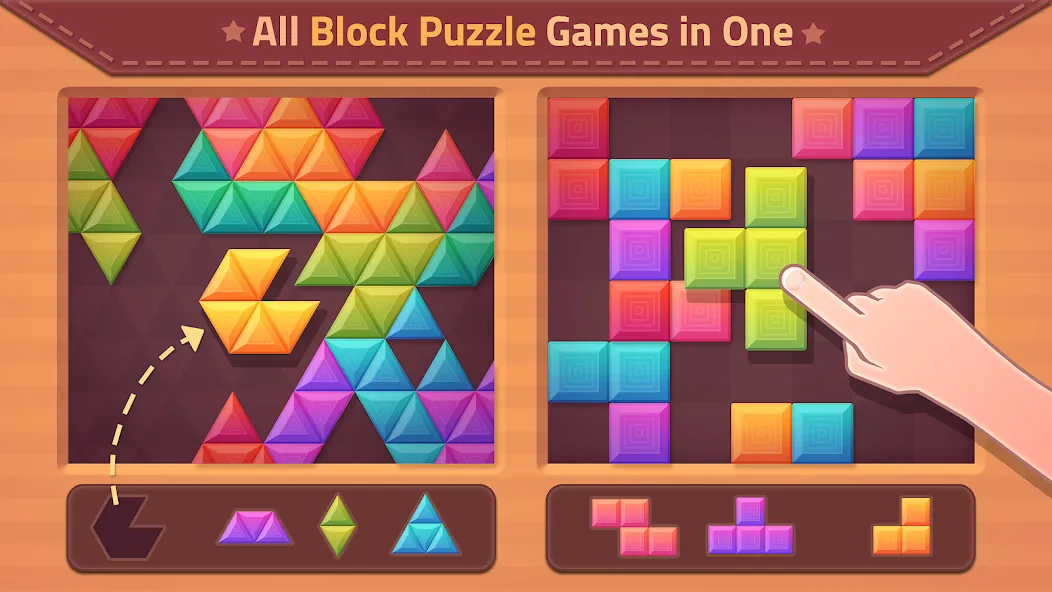 Triangles & Blocks (Полиблок)  [МОД Mega Pack] Screenshot 1