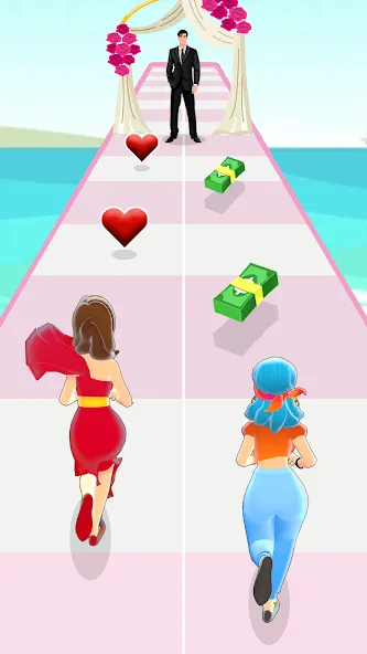 Girl Run 3D - Fun Running Game (девушка бежит)  [МОД Menu] Screenshot 2