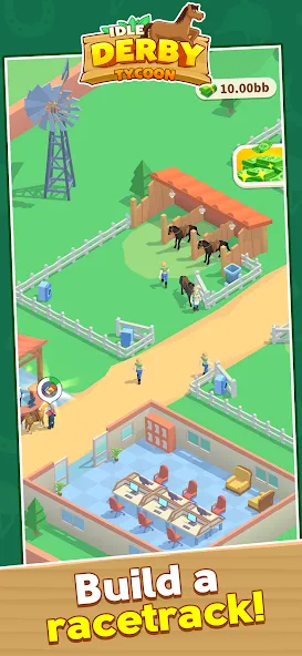 Idle Derby Tycoon (Айдл Дерби Тайкун)  [МОД Бесконечные деньги] Screenshot 1