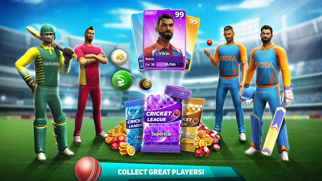 Cricket League (Крикет Лига)  [МОД Unlimited Money] Screenshot 4