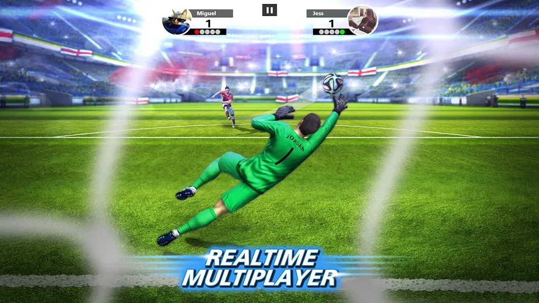 Football Strike: Online Soccer (Футбольный забастовка)  [МОД Меню] Screenshot 2