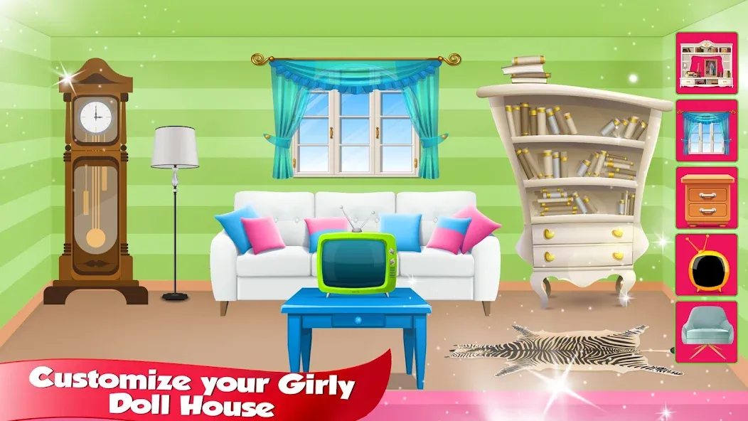 Girl Doll House Design & Clean  [МОД Все открыто] Screenshot 5