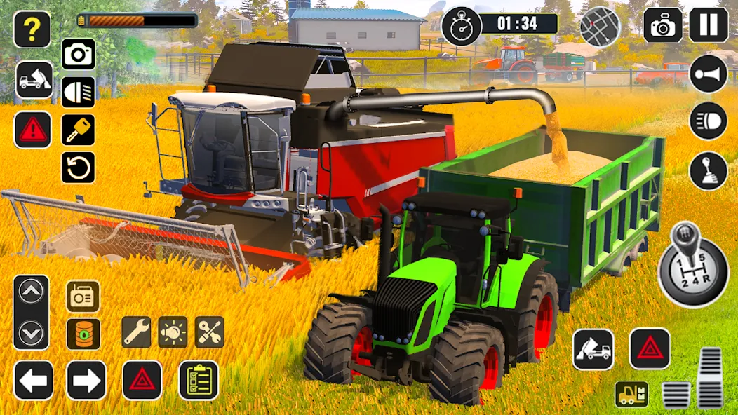 Tractor Farming Game Harvester  [МОД Все открыто] Screenshot 1