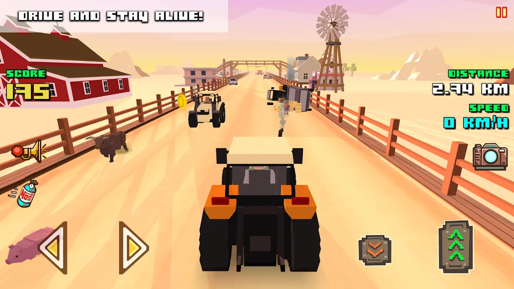 Blocky Farm Racing & Simulator  [МОД Все открыто] Screenshot 2