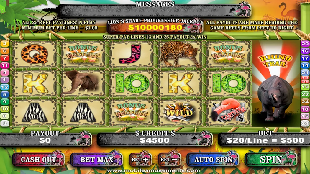 Flamingo Safari Slots (Фламинго Сафари Слоты)  [МОД Бесконечные монеты] Screenshot 5