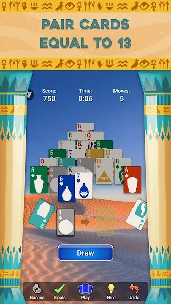 Pyramid Solitaire - Card Games (Пирамида Солитер)  [МОД Меню] Screenshot 2