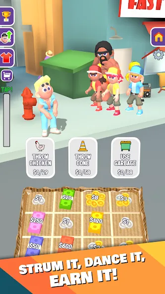 Street Life: Merge Tap Clicker (Беггинг Лайф)  [МОД Бесконечные монеты] Screenshot 4