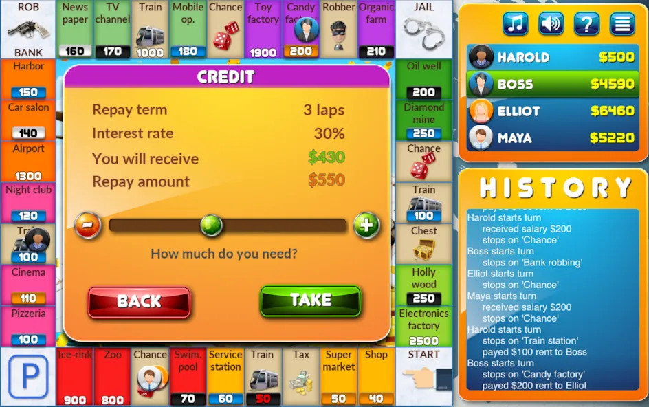 CrazyPoly - Business Dice Game (КрейзиПоли)  [МОД Бесконечные деньги] Screenshot 4