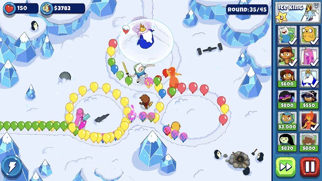 Bloons Adventure Time TD (Блунс Приключения Времени ТД)  [МОД Unlimited Money] Screenshot 1