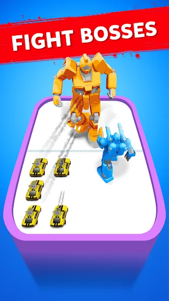 Robot Merge Master: Car Games (Мерж Батл Кар)  [МОД Unlimited Money] Screenshot 3