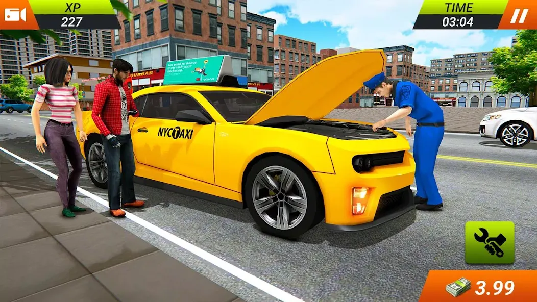 Modern Taxi Car Glory Driving  [МОД Много денег] Screenshot 3